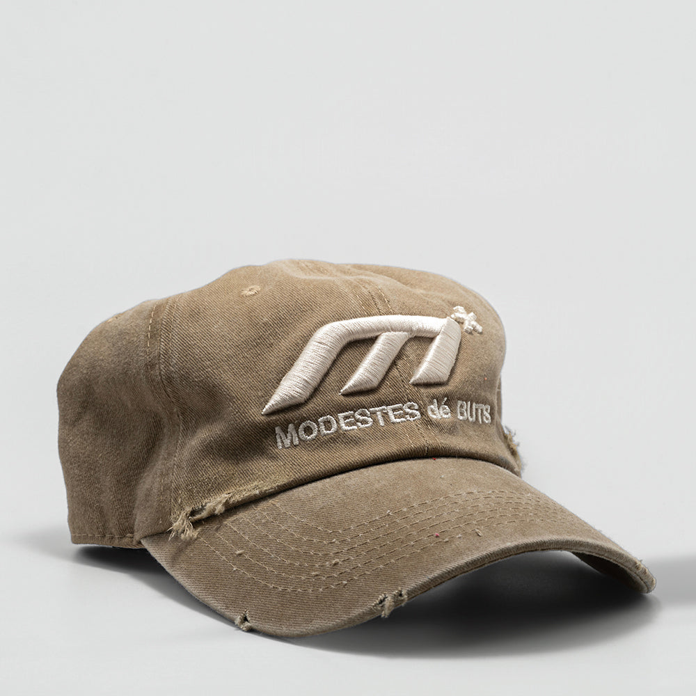 Taupe Distressed Hat