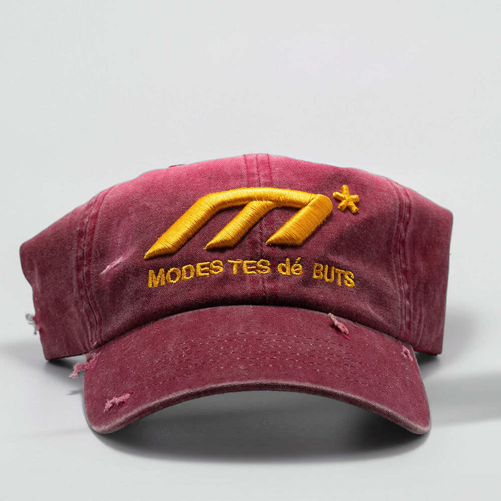Oxblood Distressed Hat