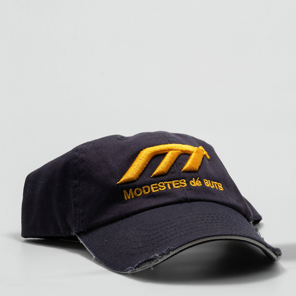 Midnight Yellow Distressed Hat