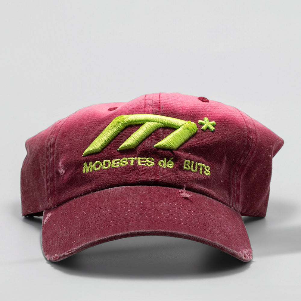 Oxblood Distressed Hat