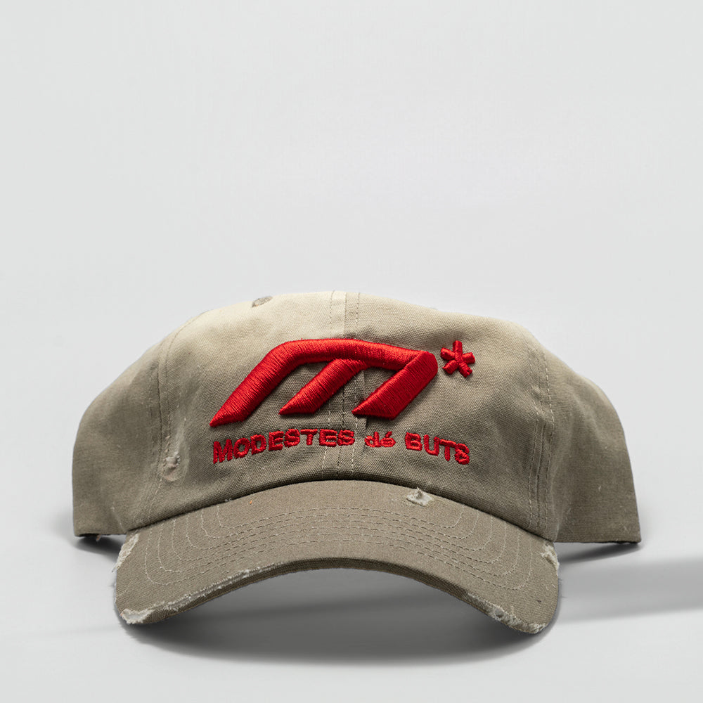 Stone Khaki Distressed Hat